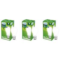 PHILIPS Full Glow Energy Saver Glass B22 LED Bulb | 9-watt, 825 Lumen Full Glow Frosted Diffused LED Bulb, Cool Daylight, Pack of 3