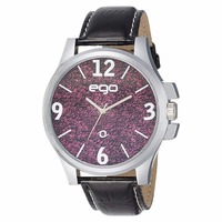 MAXIMA Brass Analog Black Dial Men Watch-E-01066Lagc, Black Band