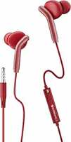 ZEBRONICS Bro in Ear Wired Earphones with Mic, 3.5mm Audio Jack, 10mm Drivers, Phone/Tablet Compatible (RED)