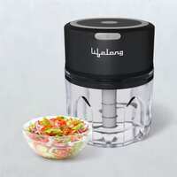 Lifelong Electric Vegetable Grater & Slicer, 250ml (1N Wireless Chopper, 1N Charger, 1N User Manual) (location specific)