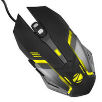 Zepto - Zeb Transformer-M Gold-Plated Usb Mouse, 6 Buttons, Multi-Color Led High Res Sensor,3600 Dpi, Black (location specific)
