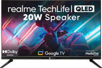 {Lowest} realme TechLife CineSonic 80 cm (32 Inch) QLED HD Ready Smart Google TV Dolby Audio, HDR10  (32HDGQRWSQQ)