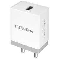 ElevOne by Ambrane 18W Fast Charging Mobile Charger Adapter - Wall Charger, USB Compatibility with Android, iPhone, Samsung, Redmi & Other USB-Enabled Devices for Home & Office (EQC-56, White)
