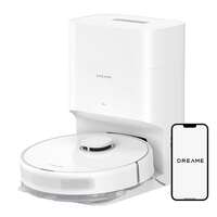 DREAME D10 Plus Gen 2 Robot Vacuum Cleaner with Automatic Dust Emptying, Stores up to 90 Days of Dust, LiDAR Navigation, 6000 Pa Suction Power for Carpets and Pet Hair, 285-Minute Battery, White