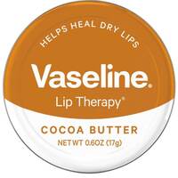 Vaseline Lip Therapy Cocoa Butter Lip Balm Tin 0.6 Oz, 1 Count, White