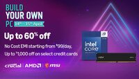 Amazon Build Your Own PC Sale : Upto 60% off + ₹1000 off on select credit cards