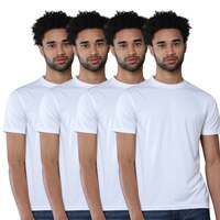 {Lowest} Men's Regular Fit Polyester Dri Fit Round Neck T Shirt Half Sleeve Pack of 4