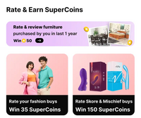 Rate & Earn Supercoins (may be user specific)
