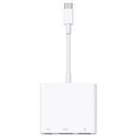 Apple USB 3.0 Type C to USB Type C, HDMI, USB 2.0 Type A Multiport Adapter (5 Gbps Data Transfer Rate, White)