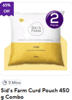 Upto 65% off on Paneer, Curd, Eggs, Bread, Batter etc {Selected Locations}