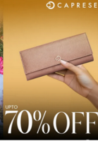 Caprese Hottest Sale : Upto 70% off + Extra 20% off on Bank cards  + Extra 5% off on prepaid orders
