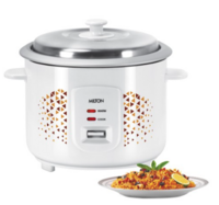 Milton Euroline Excel White Electric Rice Cooker With Cooking Bowl - 700W - 1.8L