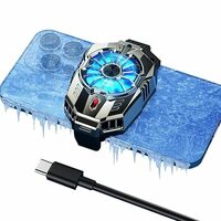 Phone Cooler for Gaming, Universal Moblie Cooler with Two Cooling Speeds, Mobile Phone Radiator Case for iPhone Android Smartphones from 4.5 to 7in, Cell Phone Cooler for Gaming Phone