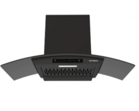 Eurodomo HOOD CLASSY IN HC SC FL BK 90 Auto Clean Curved Glass 90 cm