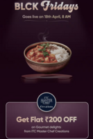 Swiggy one BLCK : Get flat Rs.200 off on order above Rs. 249 on ITC MasterChef  (location specific)