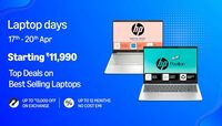 Laptop Days starting from ₹11,990 + Upto ₹13,000 off on exchange + HDFC, BOB & More Bank offers