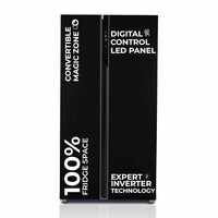 Haier 602 L 3 Star Refrigerator (HRS-682KS, Black Steel) 