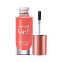Lowest - LAKMÉ 9 To 5 Primer + Glossy Finish Nail Colour|| Mauvemacaroon - 6ml