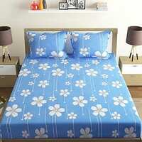 Status Contract Cotton Rich Double Bedsheet with 2 Pillow Covers Upto 90% off