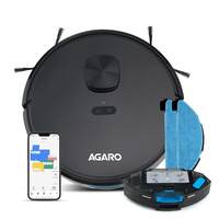 AGARO Alpha Robot Vacuum Cleaner, Brush, Dry Vacuum & Wet Mop, Automatic Cleaning