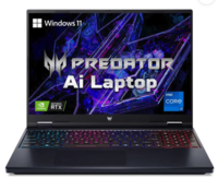 Acer Predator Helios Neo 16 Intel Core i7 14th Gen 14700HX - (16 GB/1 TB SSD/Windows 11 Home/6 GB Graphics/NVIDIA GeForce RTX 4050) PHN16-72-77GZ Gaming Laptop  (16 Inch, Abyssal Black, 2.8 Kg)