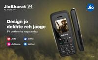 JioBharat V4 4G Keypad Phone with JioTV, JioCinema, JioSaavn, JioPay (UPI), JioChat, JioPhotos Powerful Battery (1000 mAh), LED Torch, Digital Camera, Black, Locked for JioNetwork
