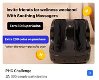 Flipkart PHC Challenge, Get 30 supercoins + extra 200 coins on purchase
