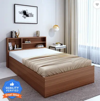 Flipkart Perfect: Homes Mambo Engineered Wood Single Bed - Almond Walnut