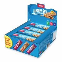 Unibic Snack Bar Almond & Oats Pack of 12, 360 Grams [Location Specific]