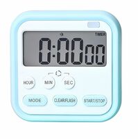 Digital Kitchen Timer & Stopwatch, Countdown Large Digits, Loud Alarm, Magnetic Stand, Round, (Multi Colour)