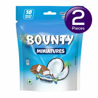 Bounty Miniatures Coconut Filled Chocolate Pack 100g*2 Combo {Account/Location Specific}