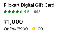 Use 10% supercoin on Flipkart gift card in Flipkart Plus gold account 