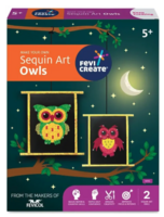 Fevicreate Make Your Own Sequin Art Owl Learning Craft and DIY Kit for Kids