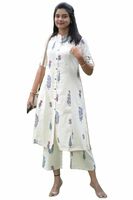 ANNI DESIGNER Women's Rayon Viscose A-Line Printed Kurta with Pant