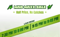 Big basket - Mad Maxx sale- Upto 50% Off on Grocery items and More 