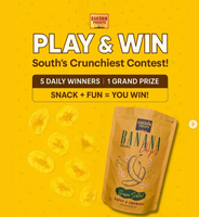 Dakshin Treats: Crunch IQ Challenge Play & Win South's Crunchiest Contest! [5Daily Winners + 1 Grand Prize]