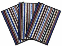 BSB HOME Kingstone Soft Microfiber Tufted Antiskid Doormat for Room | Office | Entrance - Set of 3 | Multicolour