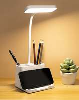 FLYNGO Plastic 3 Color Mode Study Table Desk Lamp With Pen & Phone Holder & more

