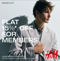 (Upcoming) H&M Members Days Sale(1st-4th May) - Flat 15% Off for all H&M Members 