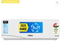 MarQ by Flipkart 2025 1 Ton 3 Star Split Inverter 5-in-1 Convertible with Turbo Cool Technology AC - White 