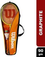 WILSON Junior Badminton Racket Kit 2 Pcs Yellow Strung Badminton Racquet  (Pack of: 3, 380 g)