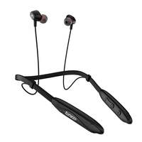 tunez Rhythm Neckbands R02 40 Hours Talk time, 30 Hours Music Playtime, Bluetooth 5.0, 15m Transmission Range, C-Type Charging, and Battery Capacity 3.7V 200mAh (Black)