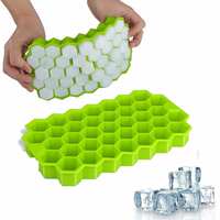 Stewit Ice Cube Tray Silicone for Freezer Honeycomb 37 Cavity Ice Cube Mould Flexible Tray for Freezer, Chocolate Cake Maker, Ice Trays for Chilled Drinks, Reusable (Pack of 1)