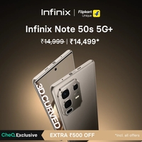 Cheq App Exclusive | Extra Rs.500 off for Infinix Note 50s 5G+ in Flipkart