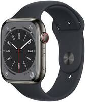 Apple Watch Series 8 GPS + Cellular with ECG app, Temperature sensor, Crash Detection  (Midnight Strap, Regular)