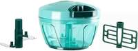 Chopper-500ml 2in1 Mini Handy and Compact Chopper with 3 Blades & Whishker/Mixer Blade Plastic