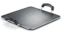 Prestige Aluminium Omega Select Plus Residue Free Non-Stick Heavy Gauge Square Tawa, 30 cm, Black 