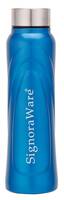 Signoraware Ambience Single Walled Stainless Steel Fridge Water Bottle, 750 ml, Blue