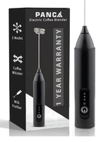 PANCA Coffee Frother Electric Blender Mixer | Coffee Whisker | Hand Blender | Coffee Maker | Coffee Beater Electric | Portable Blender Rechargeable | Milk Frother(Set of 1, Black, 3 Modes) 