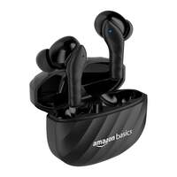 amazon basics TWS in-Ear Earbuds (AB-T10) with Fast Charging up to 50 Hours of Playtime | Dual 10mm Driver | IPX4 Water-Resistance | Bluetooth 5.3 | Charging Case with Mic | Touch Control (Black)